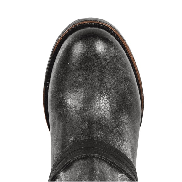 Freebird by Steven Distressed Leather Lace-up Coal Boot in Black - Gray - Picture 11 of 13